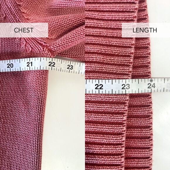 DEMYLEE Collared Cotton Sweater in Faded Red Size S - Picture 12 of 12